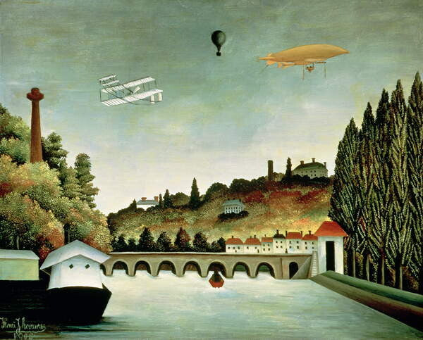 Henri Rousseau View of the Bridge at Sevres and the Hills at Clamart St. Cloud and Bellevue 1908 Fine Art Print