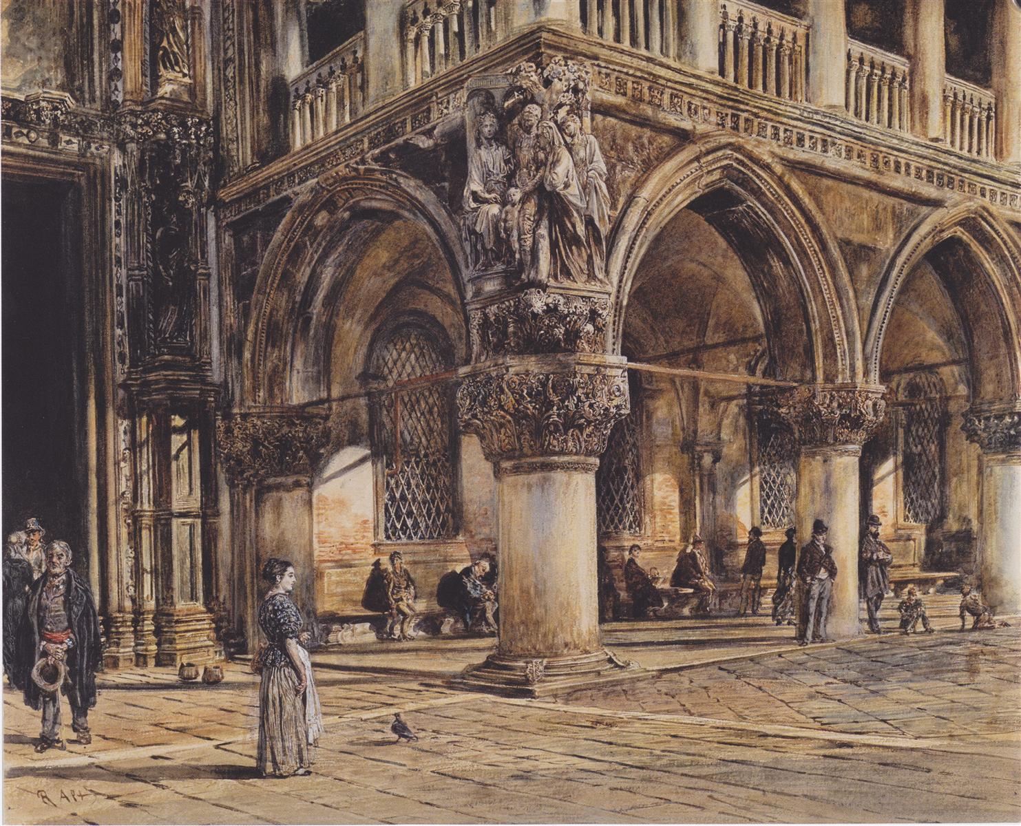Rudolf von Alt View of the Ducal Palace in Venice 1874 Fine Art Print