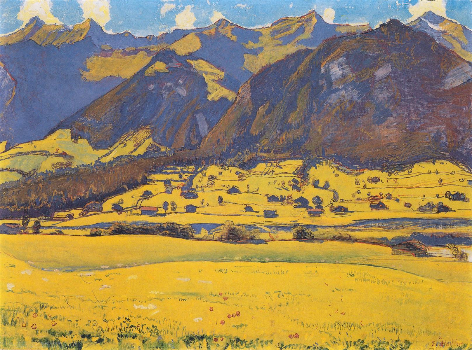 Ferdinand Hodler View of the Horn of Fromberg from Reichenbach 1903 Fine Art Print