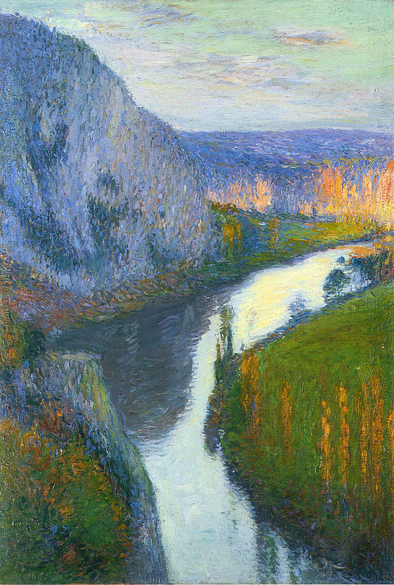 Henri Martin View of the Lot of Saint Cirq Lapopie 1913 Fine Art Print