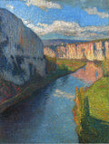 Henri Martin View of the Lot of Saint Cirq Lapopie 1910 Fine Art Print