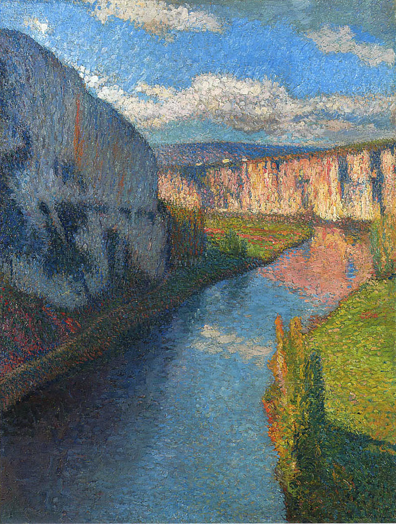Henri Martin View of the Lot of Saint Cirq Lapopie 1910 Fine Art Print