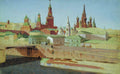 Arkhyp Kuindzhi View of the Moskvoretsky Bridge, the Kremlin and the Pokrovsky Cathedral 1882 Fine Art Print