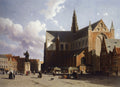 Johan Hendrik Weissenbruch View on the Market of Haarlem Sun 1893 Fine Art Print