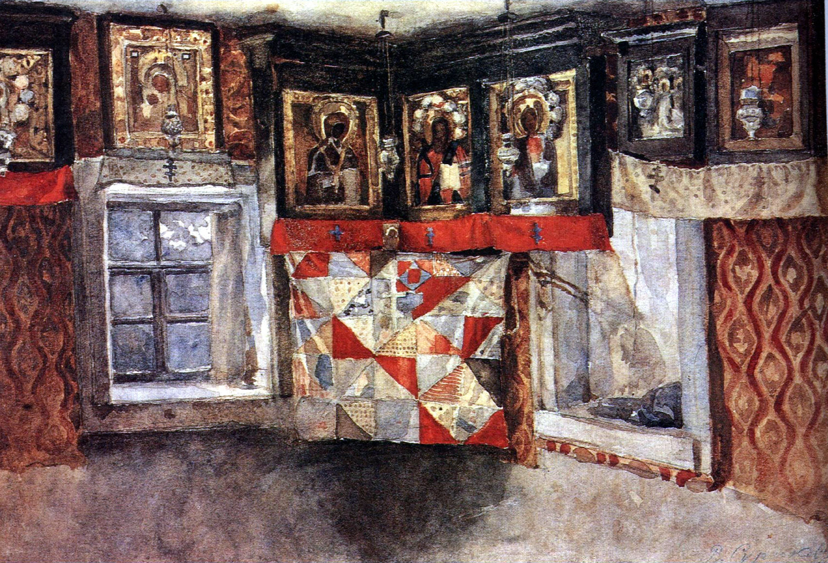 Vasily Surikov Village Altarpiece 1885 Fine Art Print