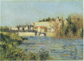 Gustave Loiseau Village in sun on the river 1914 Fine Art Print