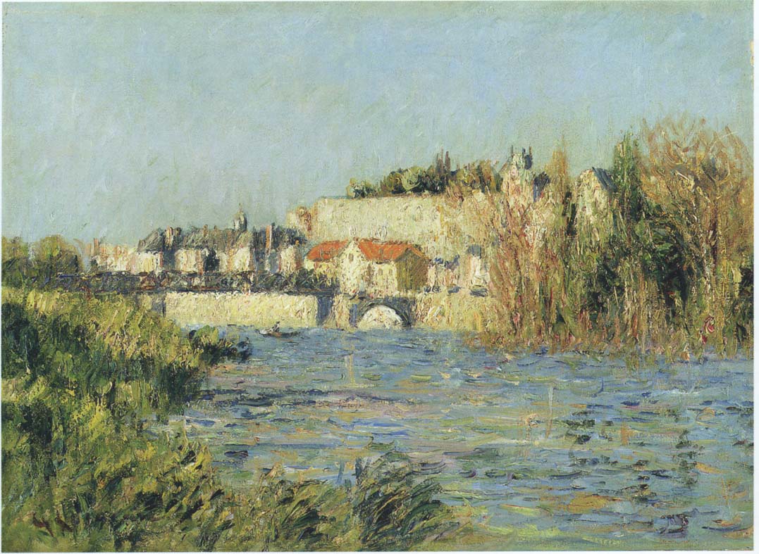 Gustave Loiseau Village in sun on the river 1914 Fine Art Print
