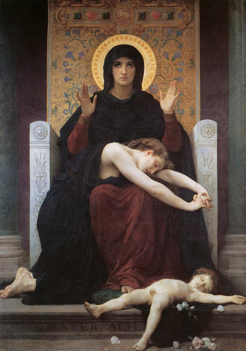 William-Adolphe Bouguereau Virgin Comforter 1875 Fine Art Print