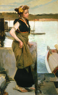 Joaquín Sorolla Waiting 1888 Fine Art Print
