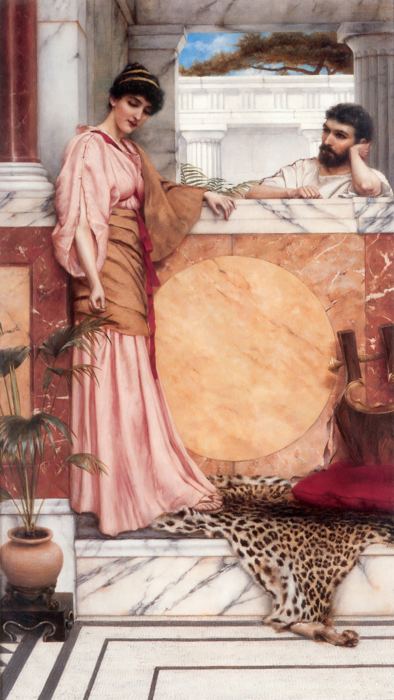 John William Godward Waiting for an Answer 1889 Fine Art Print