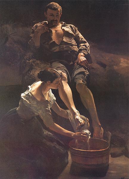 Jacek Malczewski Washing of Feet 1887 Fine Art Print