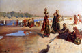 Edwin Lord Weeks Water Carriers Of The Ganges 1885 Fine Art Print