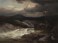 Andreas Achenbach Waterfall 1842 Fine Art Print