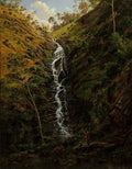 Eugene von Guerard Waterfall, Strath Creek 1862 Fine Art Print