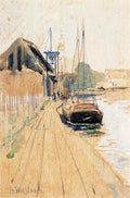 John Henry Twachtman Waterside Scene 1889 Fine Art Print