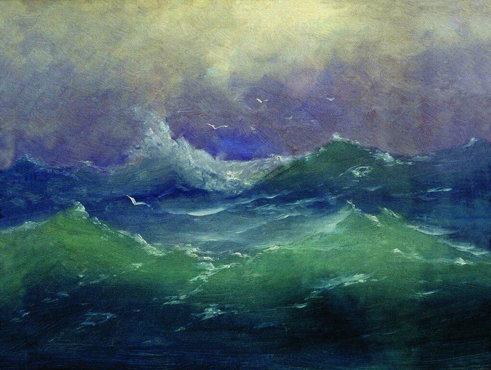 Arkhyp Kuindzhi Waves 1870 Fine Art Print