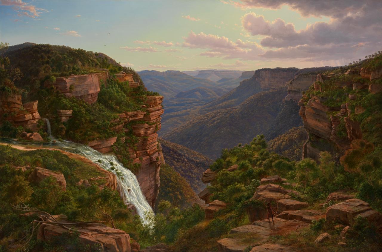 Eugene von Guerard Weatherboard Creek Falls, Jamieson's Valley, New South Wales 1862 Fine Art Print