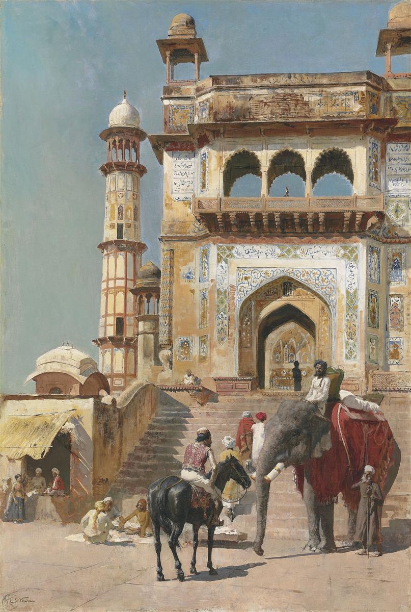 Edwin Lord Weeks Before the Great Jami Masjid Mosque 1883 Fine Art Print