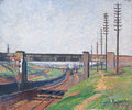 Lucien Pissarro Wells Farm Railway Bridge, Acton, London 1907 Fine Art Print