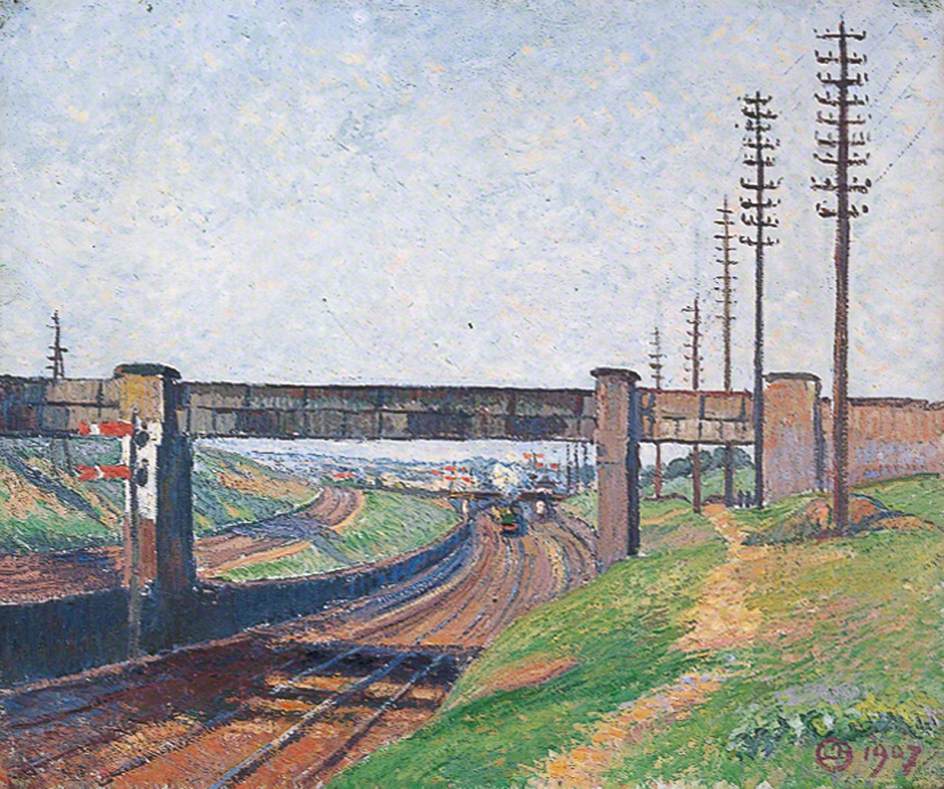 Lucien Pissarro Wells Farm Railway Bridge, Acton, London 1907 Fine Art Print