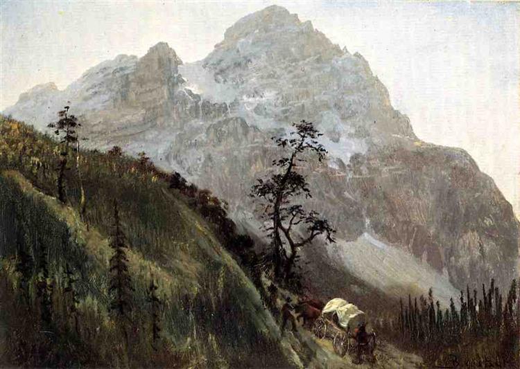 Albert Bierstadt Western Trail, The Rockies 1881 Fine Art Print