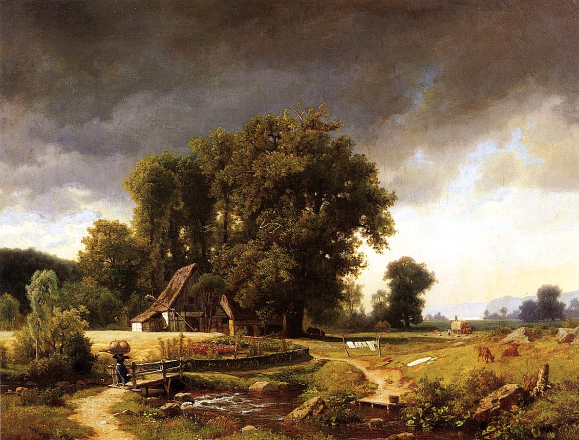 Albert Bierstadt Westphalian Landscape 1855 Fine Art Print