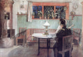 Carl Larsson When the Children have Gone to Bed 1895 Fine Art Print