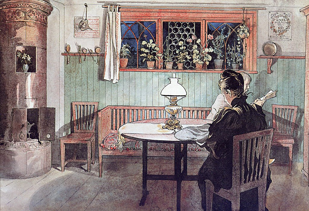 Carl Larsson When the Children have Gone to Bed 1895 Fine Art Print