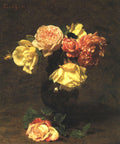 Henri Fantin-Latour White and Pink Roses 1894 Fine Art Print
