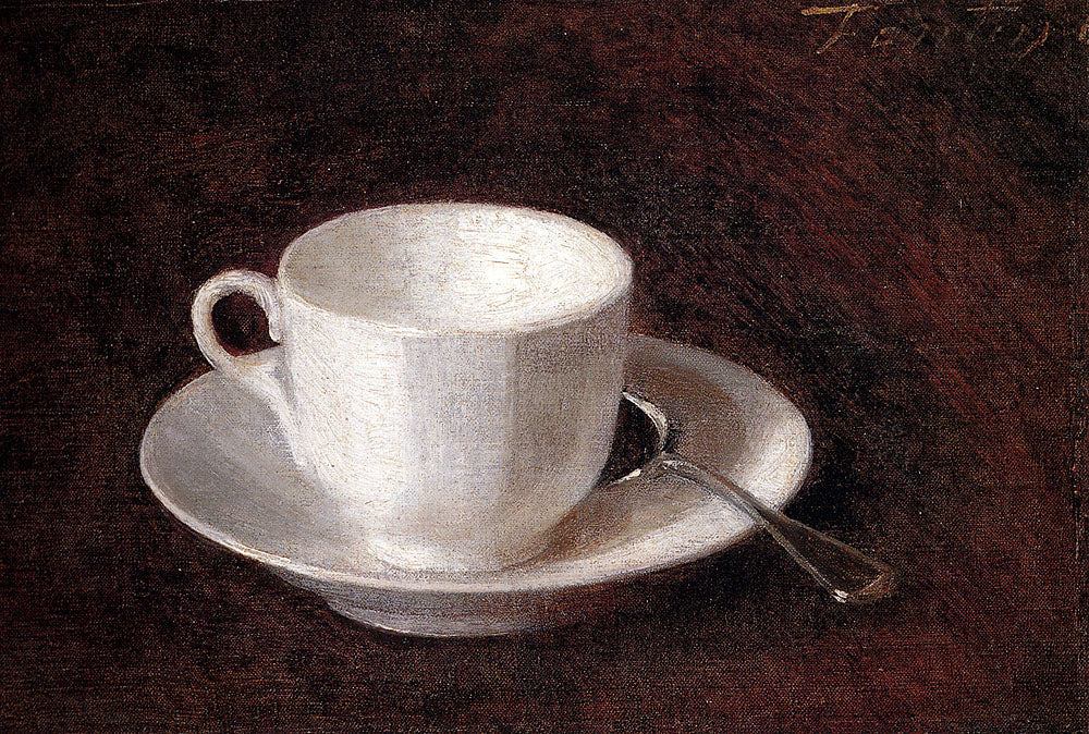 Henri Fantin-Latour White Cup And Saucer 1864 Fine Art Print