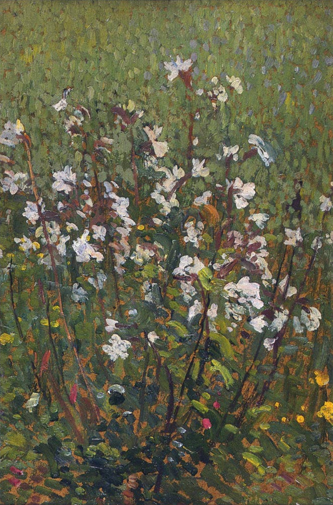 Henri Martin White Flowers in the Field 1942 Fine Art Print