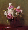 Henri Fantin-Latour White Peonies and Roses, Narcissus 1879 Fine Art Print