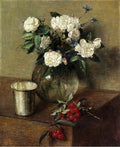 Henri Fantin-Latour White Roses and Cherries 1865 Fine Art Print
