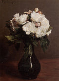 Henri Fantin-Latour White Roses in a Green Vase 1871 Fine Art Print