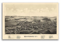 Bird's Eye View Whitesboro New York Vintage 1891 Fine Art Print