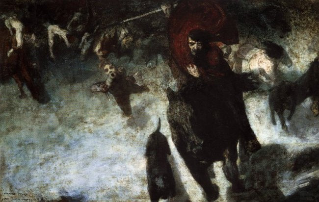 Franz Stuck Wild Chase 1889 Fine Art Print