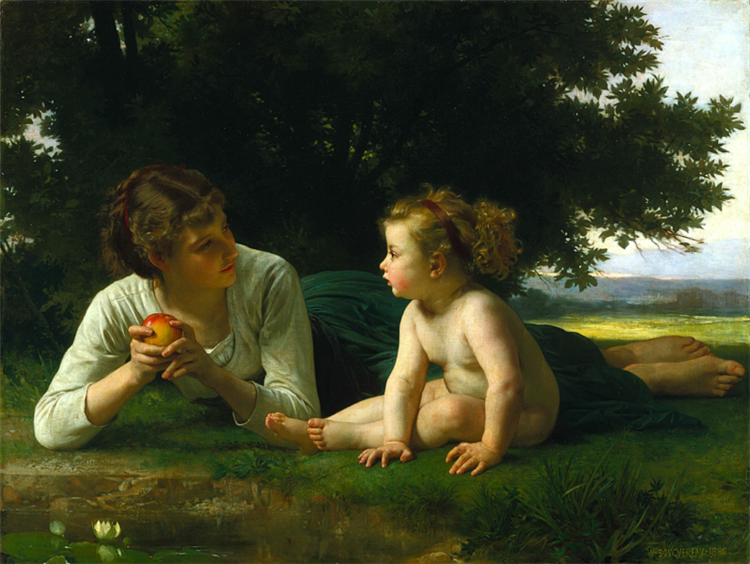 William-Adolphe Bouguereau Temptation 1880 Fine Art Print