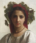 William-Adolphe Bouguereau Young Girl Crowned with Vines 1904 Fine Art Print