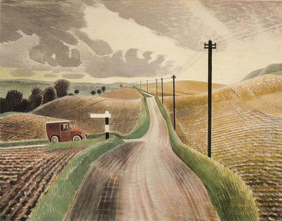 Eric Ravilious Wiltshire Landscape 1938 Fine Art Print