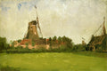 John Henry Twachtman Windmill in the Dutch Countryside 1881 Fine Art Print