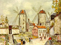 Maurice Utrillo Windmills of Montmartre 1949 Fine Art Print