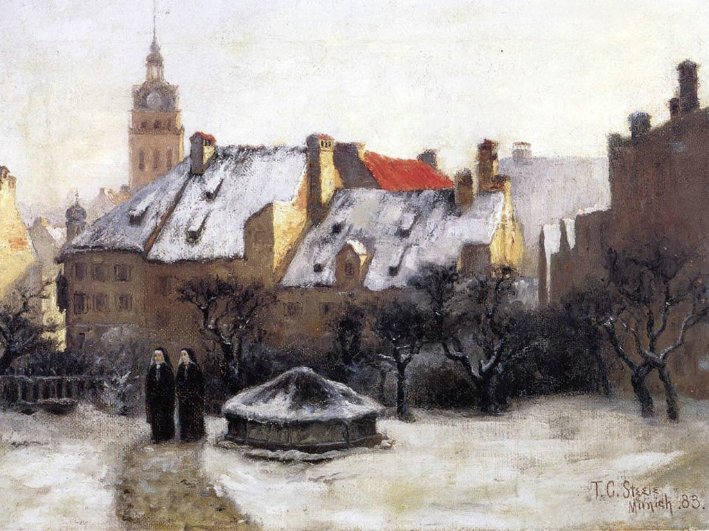 T. C. Steele Winter Afternoon Old Munich 1883 Fine Art Print