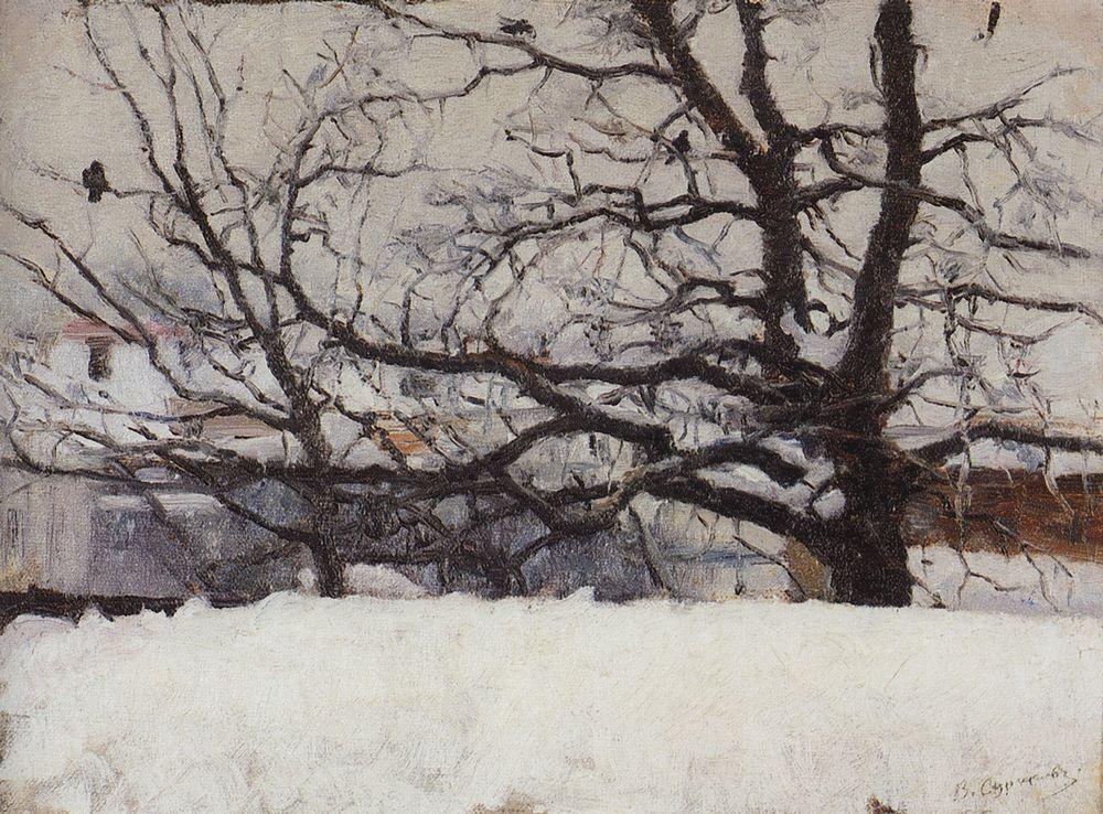 Vasily Surikov Winter in Moscow 1885 Fine Art Print