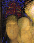 Odilon Redon Woman and Child against a Stained Glass Background 1905 Fine Art Print