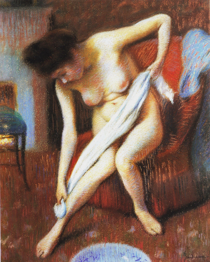 Federico Zandomeneghi Woman Drying Herself 1898 Fine Art Print