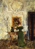William Merritt Chase Woman in Green 1909 Fine Art Print
