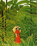 Henri Rousseau Woman in Red in the Forest 1907 Fine Art Print