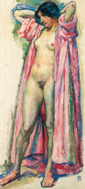 Theo van Rysselberghe Woman in Red Peignoir 1910 Fine Art Print