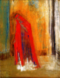 Odilon Redon Woman in Red 1900 Fine Art Print