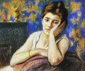 Federico Zandomeneghi Woman Leaning on a Chair 1895 Fine Art Print